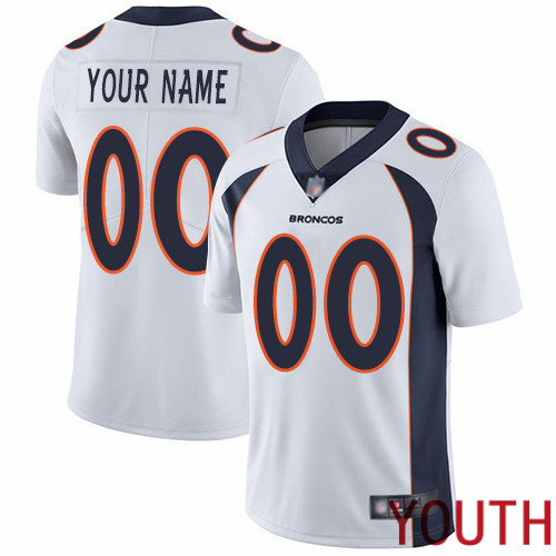 Youth Denver Broncos Customized White Vapor Untouchable Custom Limited Football Jersey